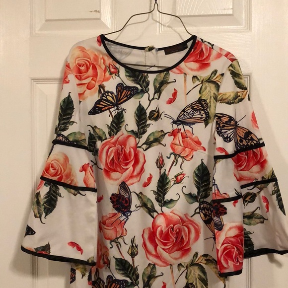 Vessos Women Bohemian Crew Neck Vintage Dress - Picture 2 of 4